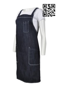 AP091 訂購時尚全身圍裙  製造餐廳牛仔圍裙  訂製廚房專用圍裙 圍裙hk中心